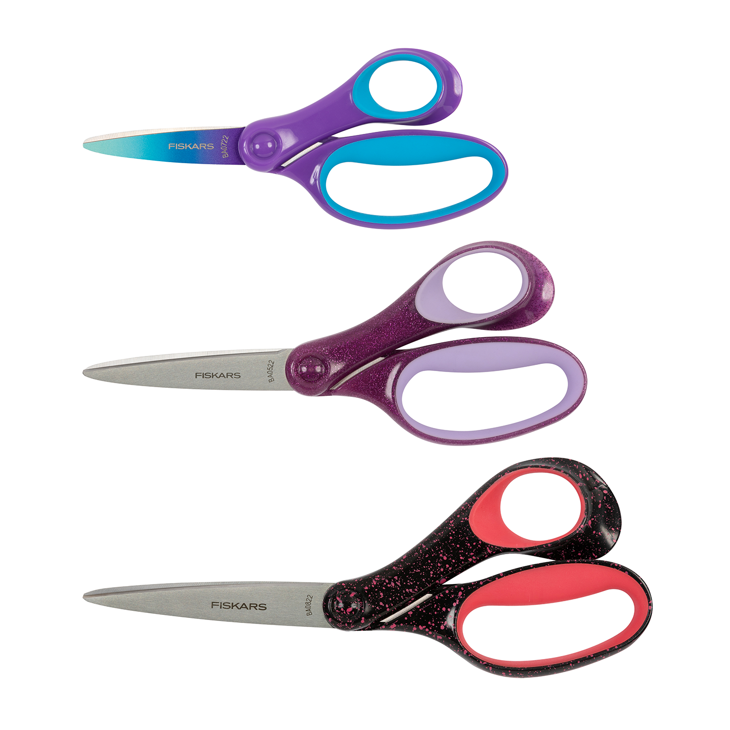 Kids Scissors (Mixed Sizes), 3 Pack in Purple