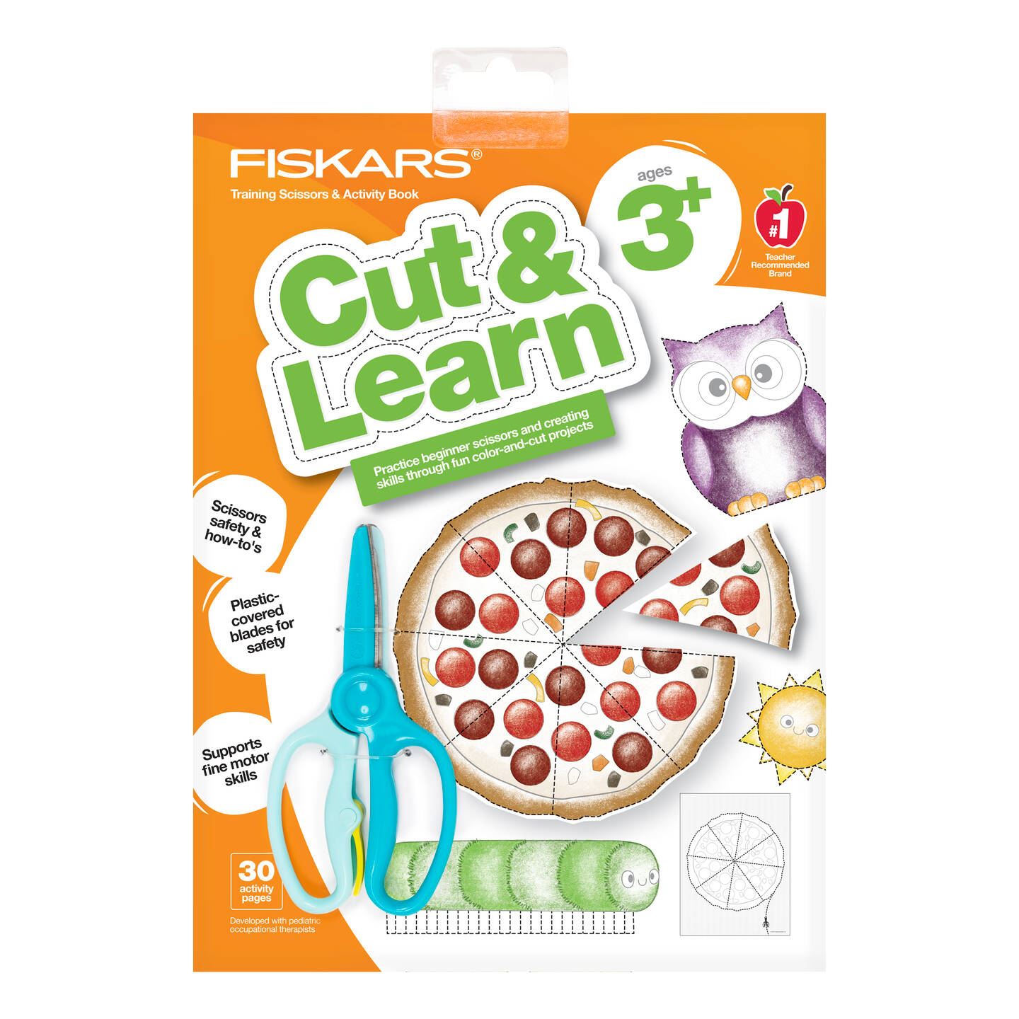 New in package~ Fiskars Preschool Learn to Cut Scissors ages 3+ Pink and  Purple